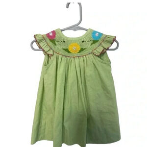 Candyland Hand-Smocked Dress Spring Floral Girls Dress